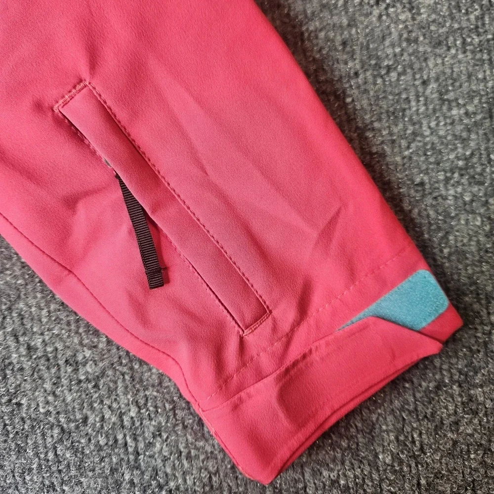 Shred Dog Kids Hard Shell Ski Jacket Size 4 Pink Waterproof‎ Adjustable